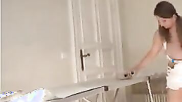 Tetas enormes lesbianas trabajando