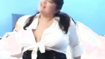 Asia REGORDETA Bbw Enormes Tetas Kelly Shibari Consigue Follada para primero Tiempo en Cámara Oral Hardcore